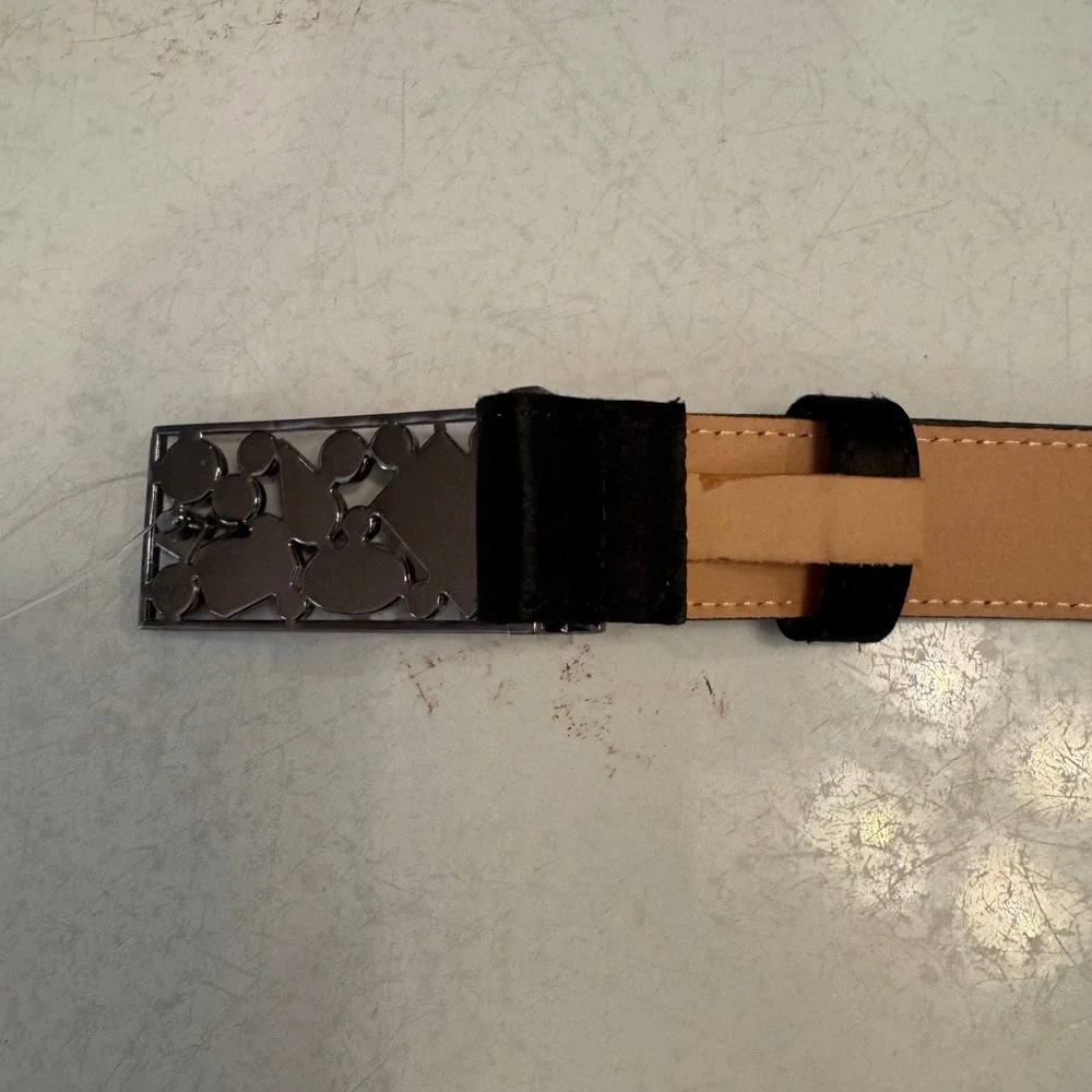 Talbots Jeweled Buckle Belt Womens Medium Black Satin Crystal Statement Evening